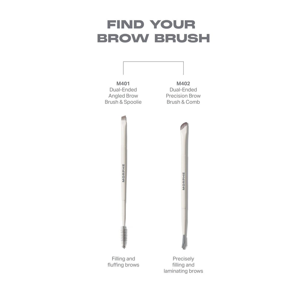 M402 Dual-Ended Precision Brow Brush & Comb